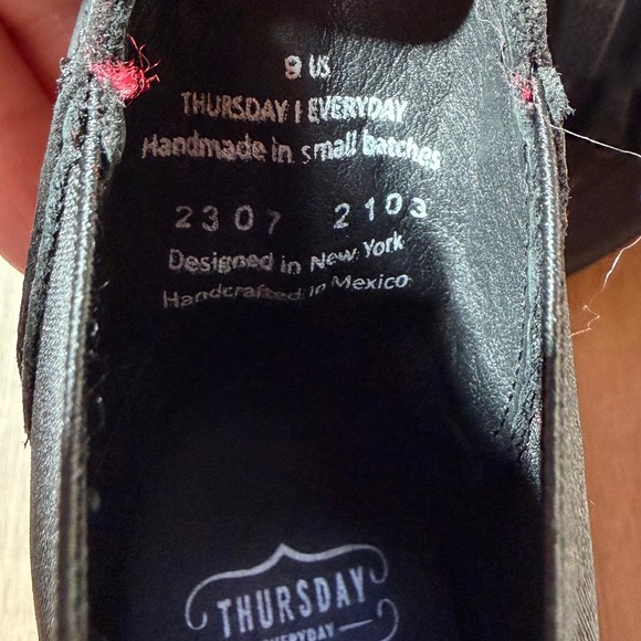 Thursday Boot Co Legend Matte Black Leather Chelsea Boots Womens 9 Lug Sole - Picture 6 of 6